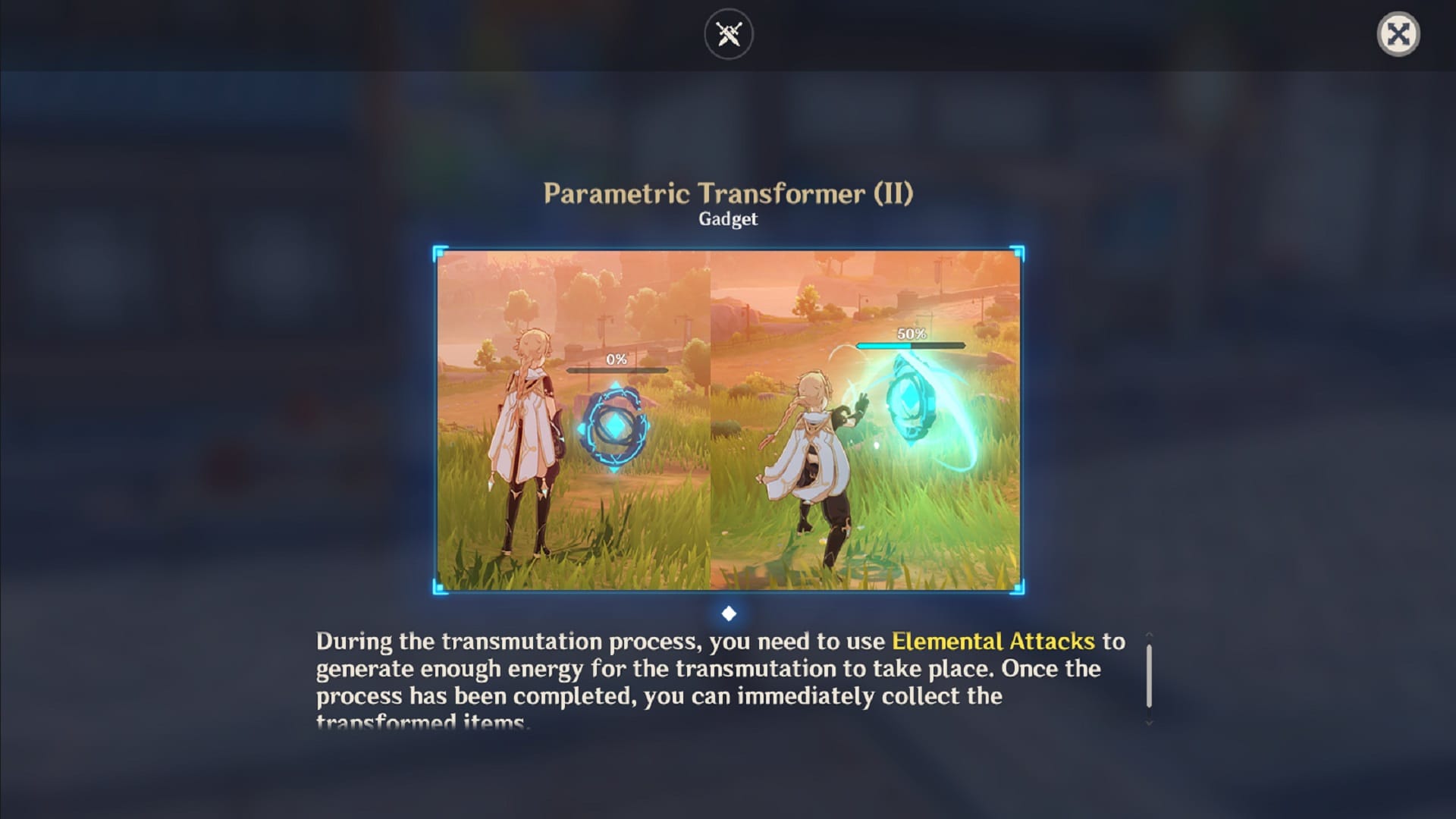 Genshin impact parametric transformer